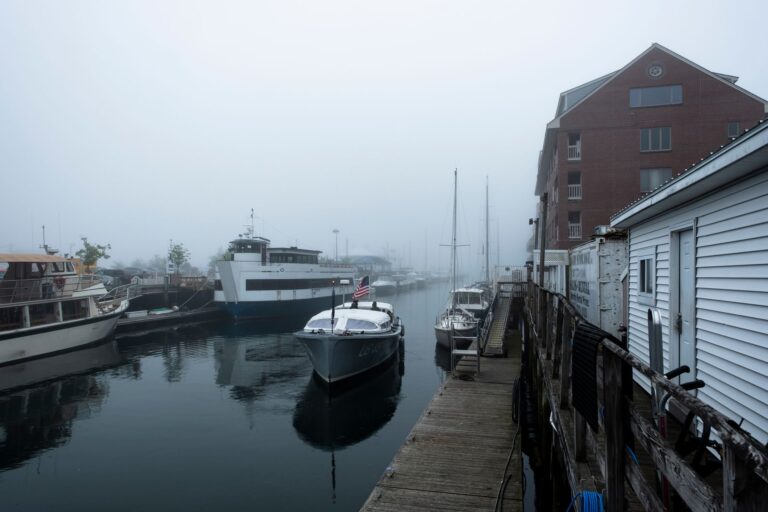 Foggy morning in Portland Harbor, Maine