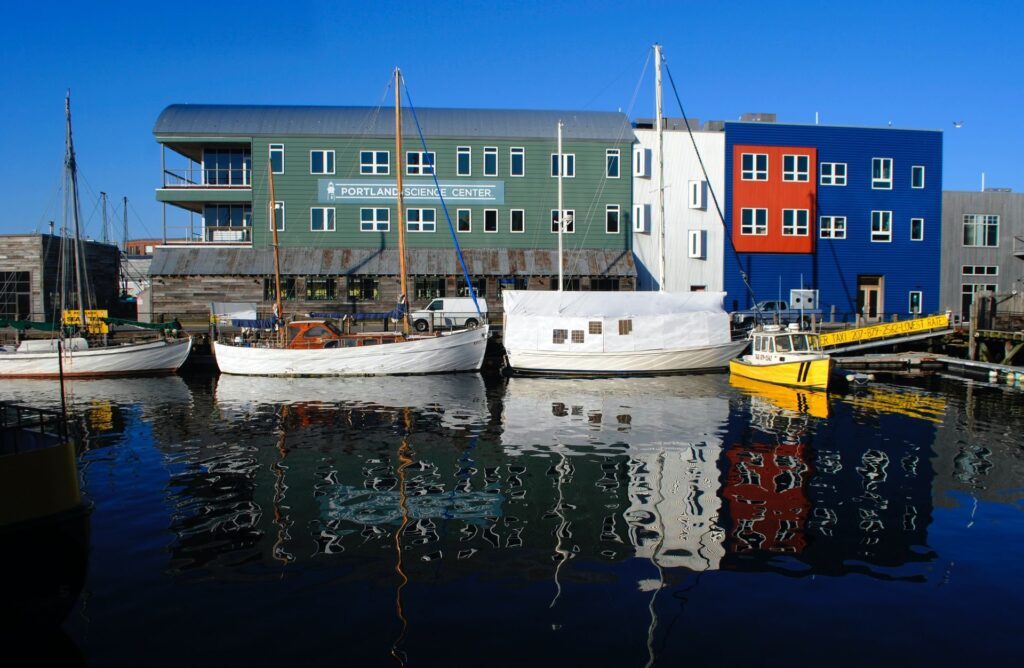 Portland, Maine waterfront with boats