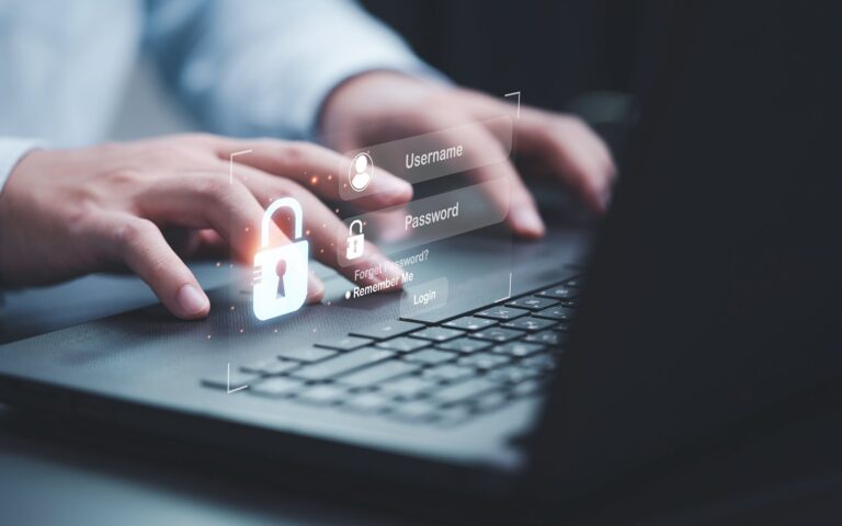 Secure login on a laptop keyboard